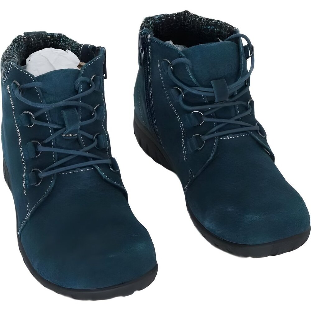 Propét Delaney Blue Ankle Boots Lace Up Zip Comfort - Women's US 6.5N